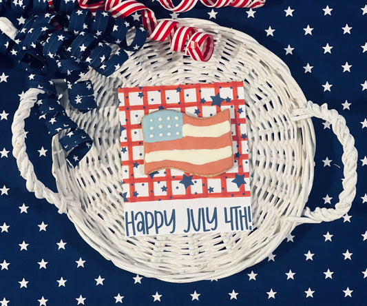 ICED HAPPY 4TH OF JULY FLAG