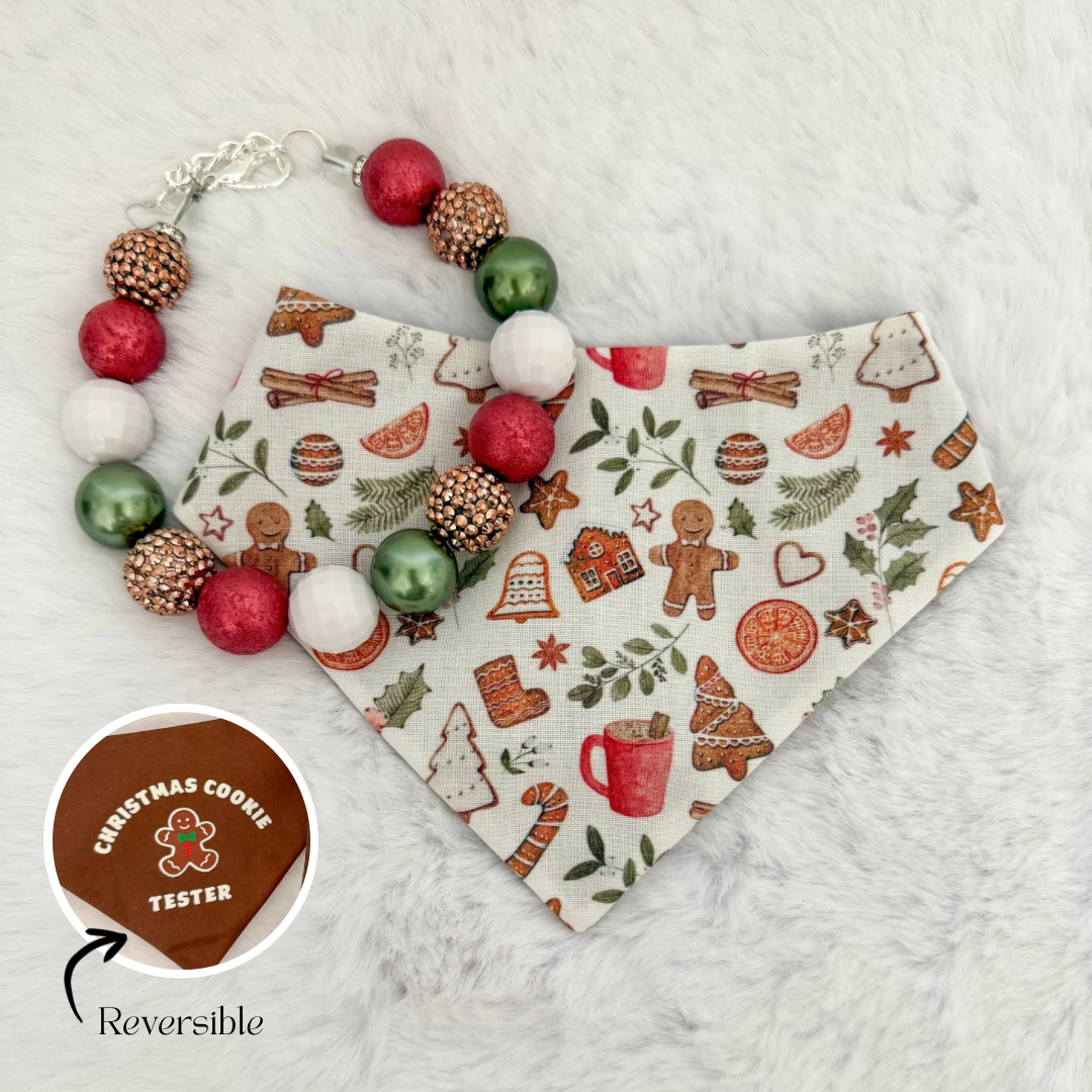 GINGERBREAD TREAT, BANDANA, NECKLACE, SWEATSHIRT BUNDLE