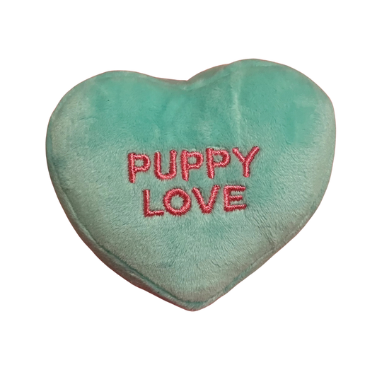 PUPPY LOVE CONVERSATION HEART TOY
