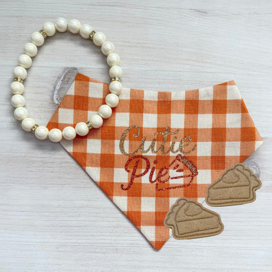 CUTIE PIE TREAT, BANDANA, NECKLACE BUNDLE