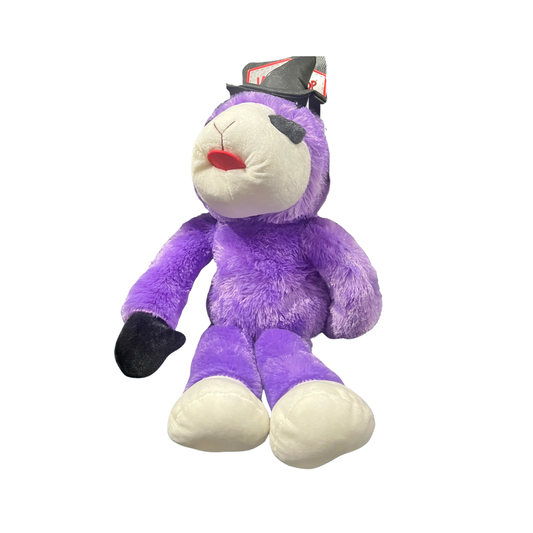 STANDING FLOPPY PURPLE WITCH LAMB CHOP TOY