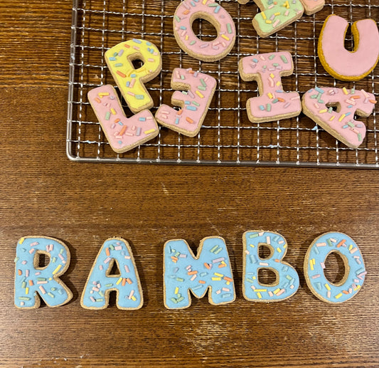 ICED CUSTOM NAME TREATS - SPRINKLES